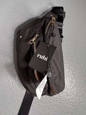 Black Crossbody Belt Bag by Cotton On